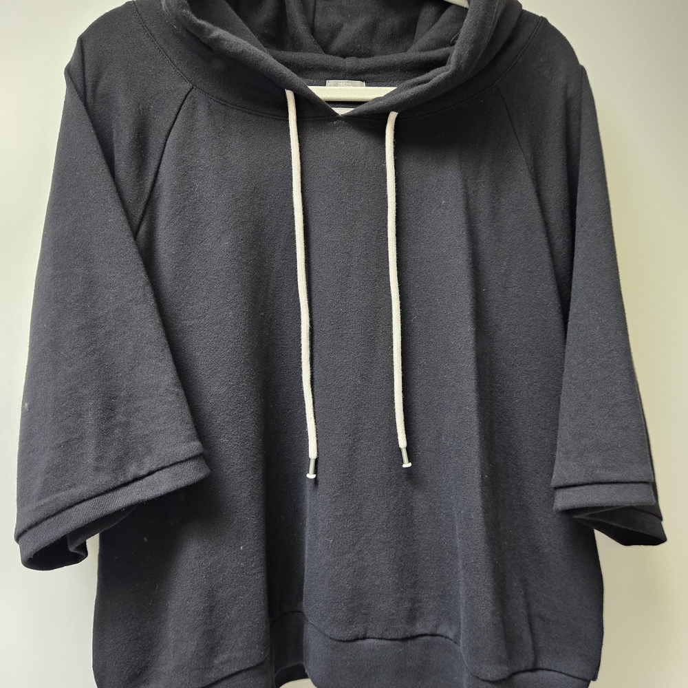 Gap 3/4 Sleeve Oversized Black Hoodie